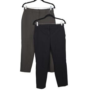 Express Columnist Pants Womens 4S 2 Pair Black Brown Skinny Stretch Dress Work